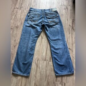 Silver Gordie Flap Jeans Men's blue Denim jeans medium wash